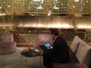 iPad at the Radisson Blu Aqua Hotel in Chicago